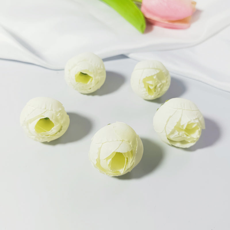 Mini Rose Buds, 5-Pc 1" Realistic Faux Tea Roses for Dreamy DIY Wedding Crafts, Boutonnieres, Corsages & Home Decor Accents