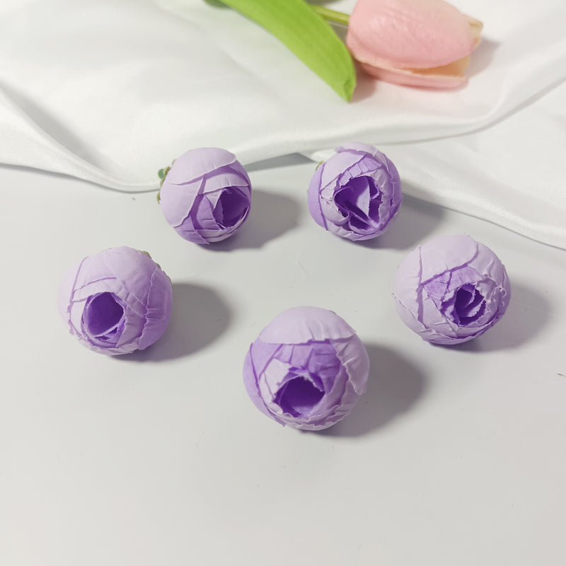 Mini Rose Buds, 5-Pc 1" Realistic Faux Tea Roses for Dreamy DIY Wedding Crafts, Boutonnieres, Corsages & Home Decor Accents
