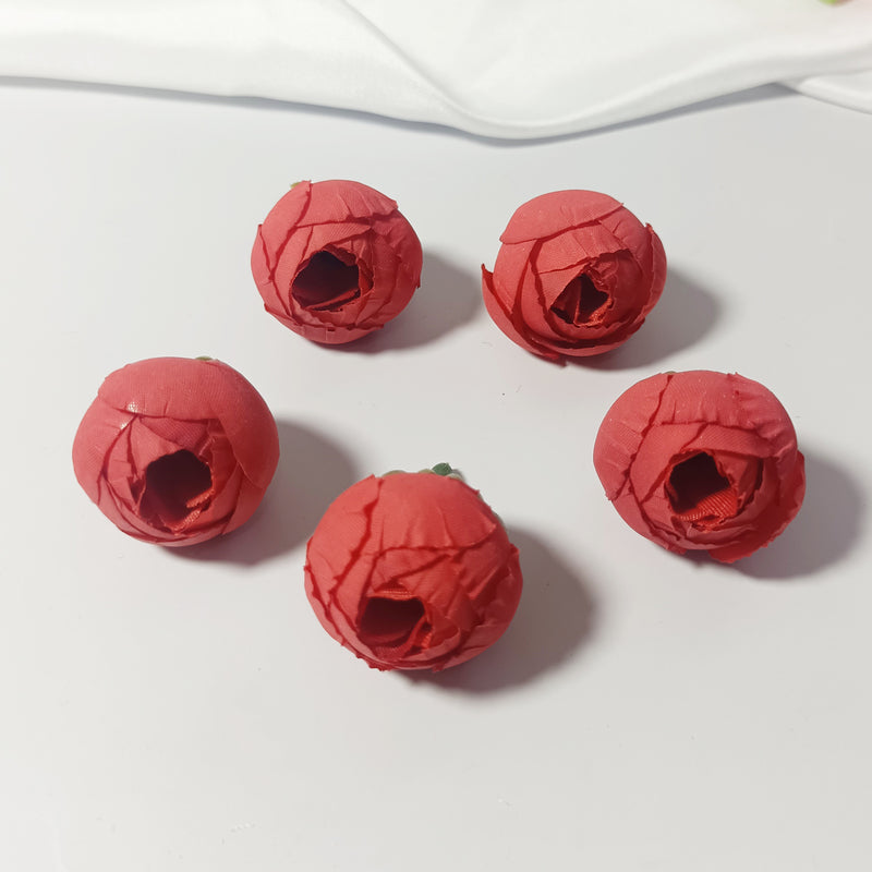 Mini Rose Buds, 5-Pc 1" Realistic Faux Tea Roses for Dreamy DIY Wedding Crafts, Boutonnieres, Corsages & Home Decor Accents
