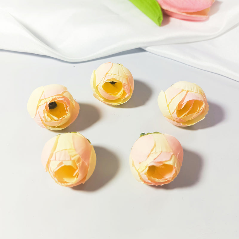 Mini Rose Buds, 5-Pc 1" Realistic Faux Tea Roses for Dreamy DIY Wedding Crafts, Boutonnieres, Corsages & Home Decor Accents