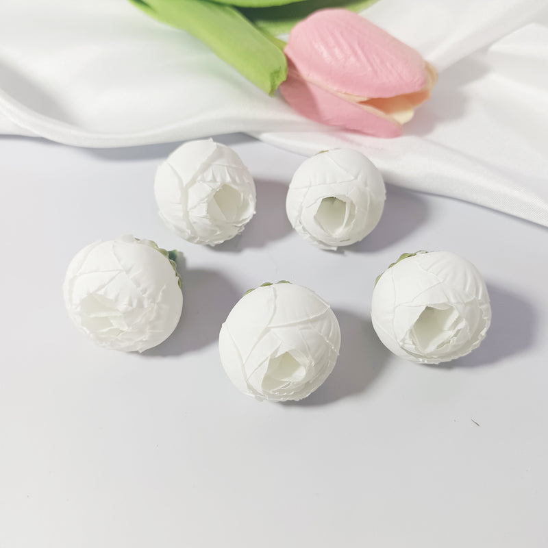 Mini Rose Buds, 5-Pc 1" Realistic Faux Tea Roses for Dreamy DIY Wedding Crafts, Boutonnieres, Corsages & Home Decor Accents