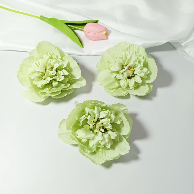 Bulk Silk Peony Heads, 10-Pack 4" Artificial Flowers, Realistic Faux Floral Supplies for DIY Wedding Decor, Hair Accessories & Crafts