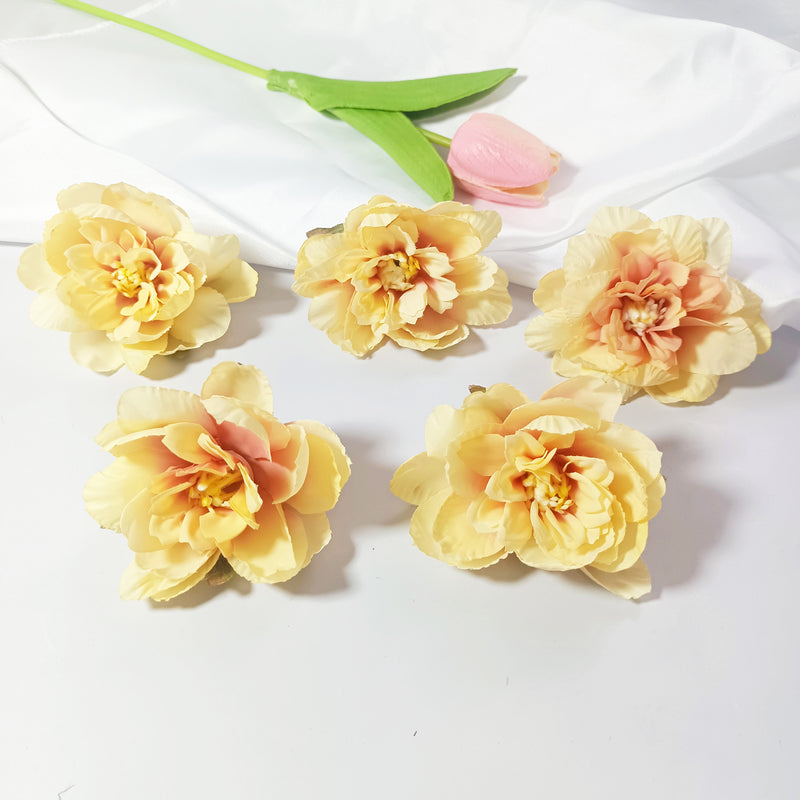 10 Pcs Silk Peony Flower Heads, 3" Faux Water Lily Blooms for DIY Wedding Decor, Bouquets, Centerpieces, Crafts & Home Accents