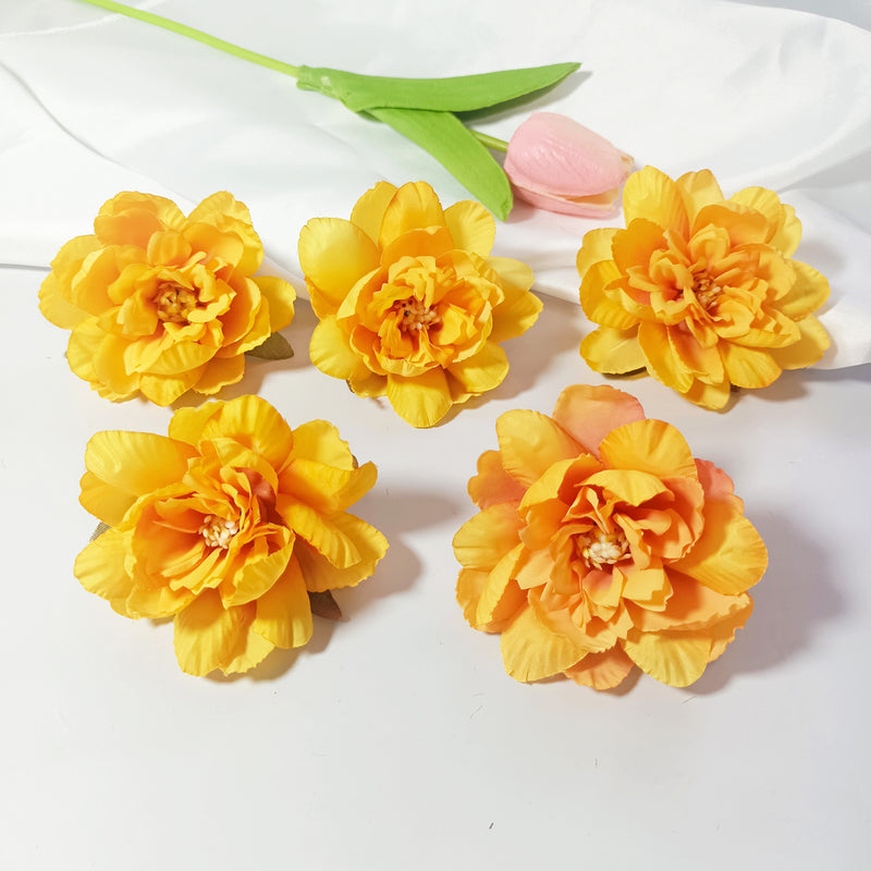 10 Pcs Silk Peony Flower Heads, 3" Faux Water Lily Blooms for DIY Wedding Decor, Bouquets, Centerpieces, Crafts & Home Accents