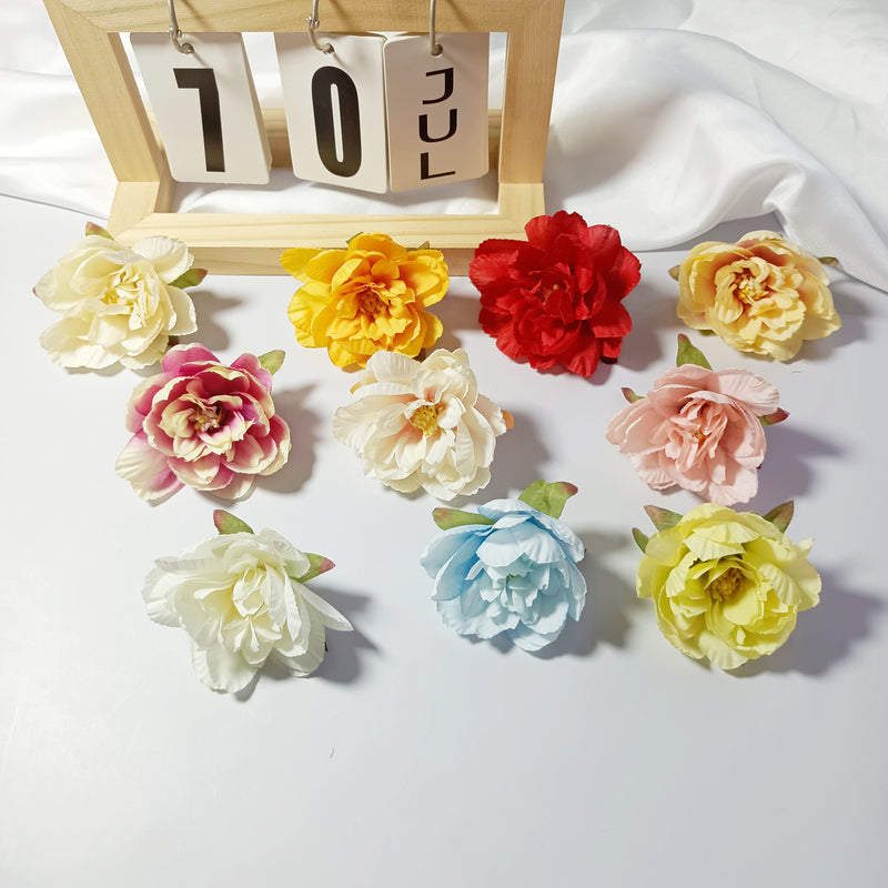 10 Pcs Silk Peony Flower Heads, 3" Faux Water Lily Blooms for DIY Wedding Decor, Bouquets, Centerpieces, Crafts & Home Accents