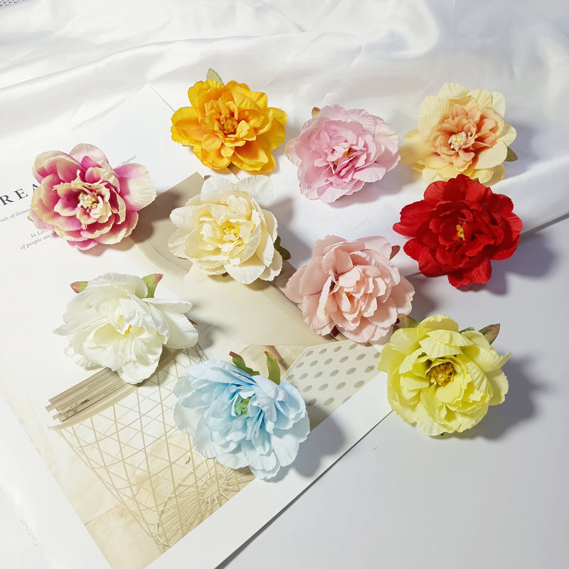 10 Pcs Silk Peony Flower Heads, 3" Faux Water Lily Blooms for DIY Wedding Decor, Bouquets, Centerpieces, Crafts & Home Accents