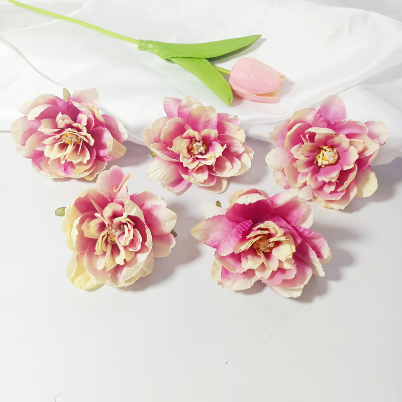 10 Pcs Silk Peony Flower Heads, 3" Faux Water Lily Blooms for DIY Wedding Decor, Bouquets, Centerpieces, Crafts & Home Accents