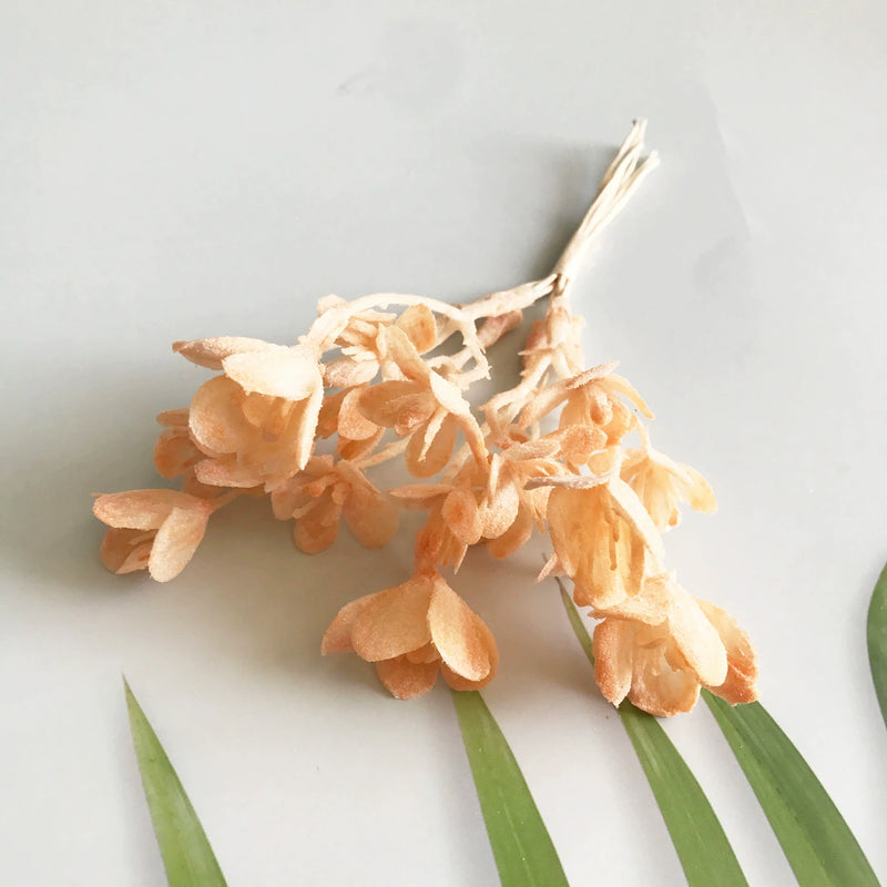 Ethereal Frosted Pine Spray, 6.5" Small Faux Greenery Stems for DIY, Realistic Filler for Wedding Bouquets, Corsages, Wreaths, Home Decor