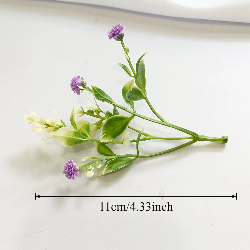 Ethereal Baby's Breath Flower Heads, 4.5" Small Faux Gypsophila Sprigs, Realistic Filler for DIY Wedding Bouquets, Wreaths, Corsages & Home Decor