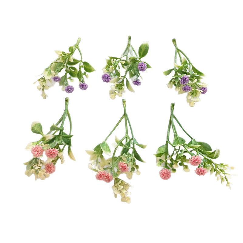 Ethereal Baby's Breath Flower Heads, 4.5" Small Faux Gypsophila Sprigs, Realistic Filler for DIY Wedding Bouquets, Wreaths, Corsages & Home Decor