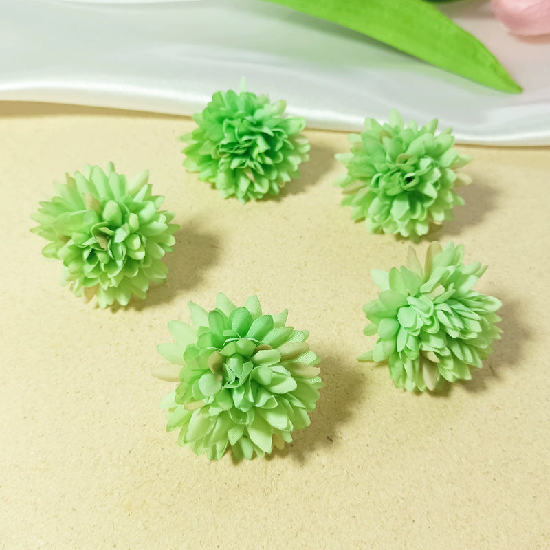Realistic Wildflower Heads, 1.5" Silk Faux Flowers for DIY Wedding Boutonnières, Crafting, Home Decor, Bulk Flower Supplies