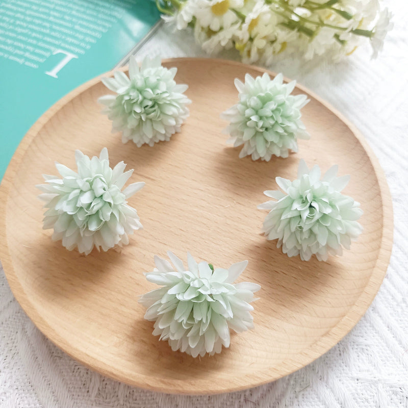 Realistic Wildflower Heads, 1.5" Silk Faux Flowers for DIY Wedding Boutonnières, Crafting, Home Decor, Bulk Flower Supplies