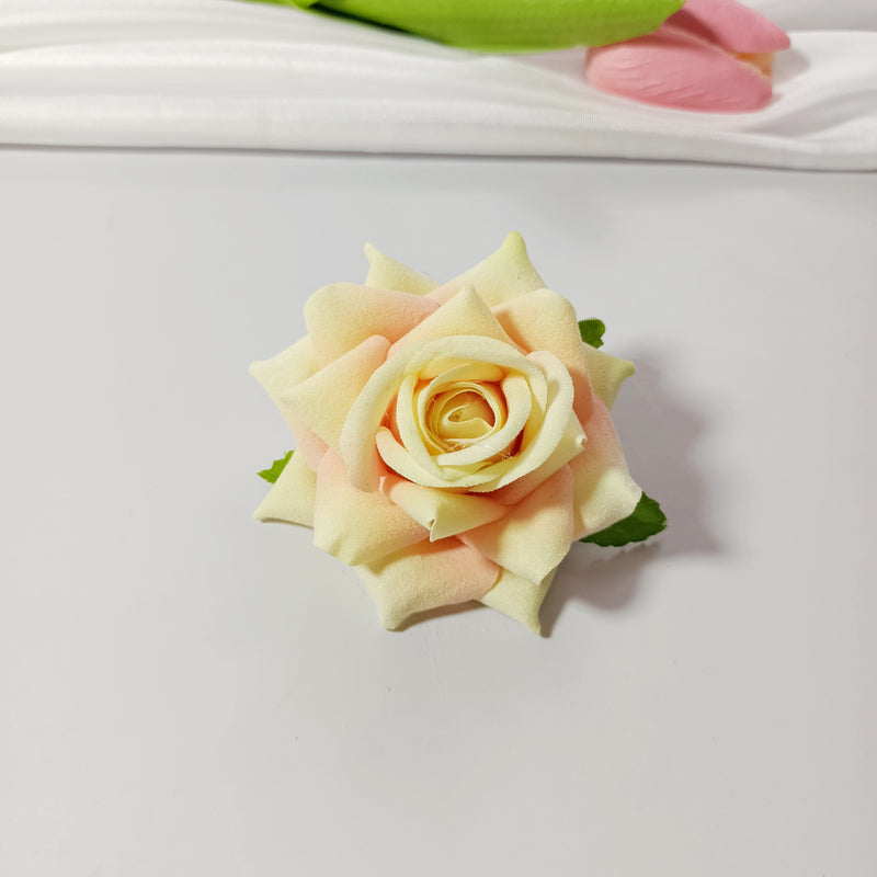 2" Velvet Rose Flower Heads, Lush Faux Roses for DIY Wedding Bouquets, Arch Decor, Centerpieces, Corsages, Realistic Artificial Flowers