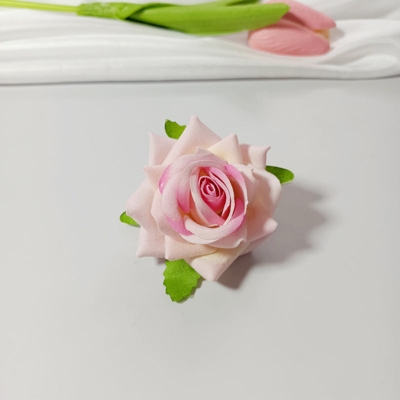 2" Velvet Rose Flower Heads, Lush Faux Roses for DIY Wedding Bouquets, Arch Decor, Centerpieces, Corsages, Realistic Artificial Flowers
