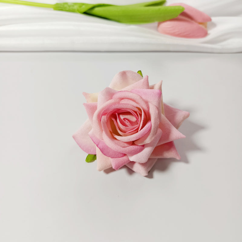 2" Velvet Rose Flower Heads, Lush Faux Roses for DIY Wedding Bouquets, Arch Decor, Centerpieces, Corsages, Realistic Artificial Flowers