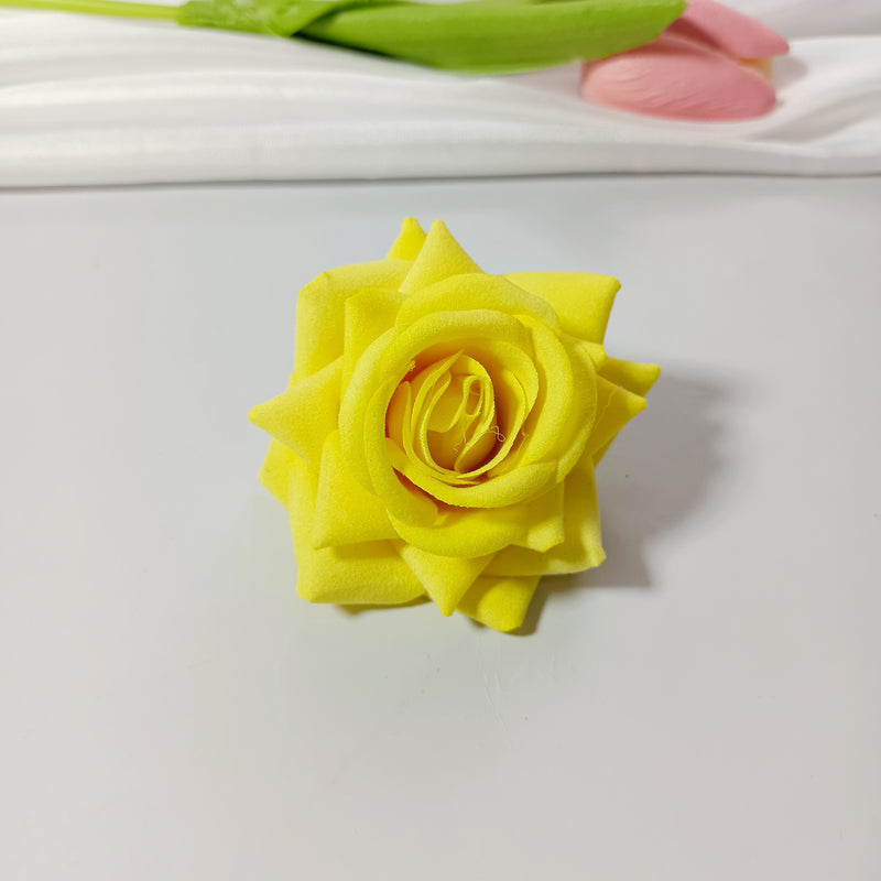 2" Velvet Rose Flower Heads, Lush Faux Roses for DIY Wedding Bouquets, Arch Decor, Centerpieces, Corsages, Realistic Artificial Flowers