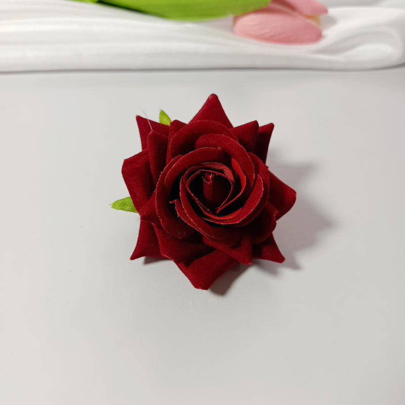 2" Velvet Rose Flower Heads, Lush Faux Roses for DIY Wedding Bouquets, Arch Decor, Centerpieces, Corsages, Realistic Artificial Flowers