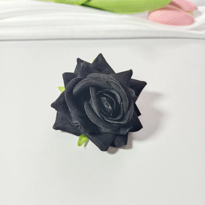 2" Velvet Rose Flower Heads, Lush Faux Roses for DIY Wedding Bouquets, Arch Decor, Centerpieces, Corsages, Realistic Artificial Flowers