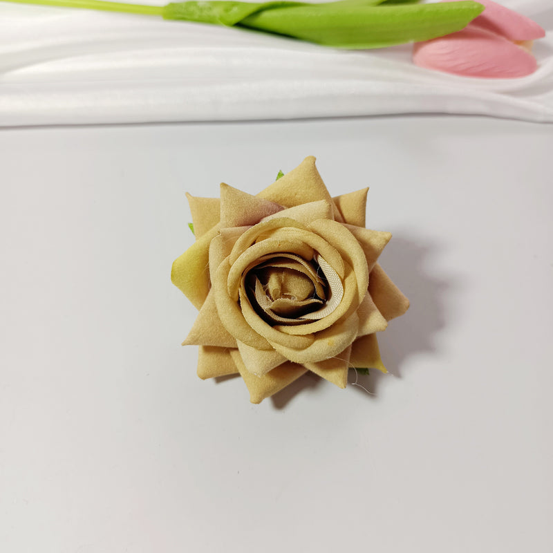 2" Velvet Rose Flower Heads, Lush Faux Roses for DIY Wedding Bouquets, Arch Decor, Centerpieces, Corsages, Realistic Artificial Flowers