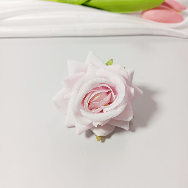 2" Velvet Rose Flower Heads, Lush Faux Roses for DIY Wedding Bouquets, Arch Decor, Centerpieces, Corsages, Realistic Artificial Flowers