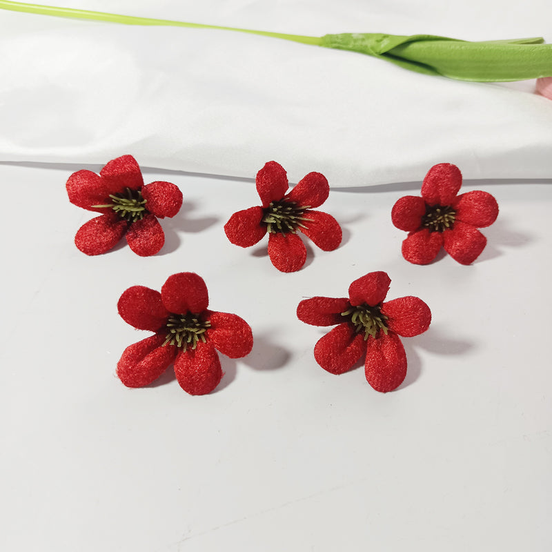 10-Pack Meadow Wildflower Heads, 1.5" Small Faux Flowers for DIY, Realistic Craft Blooms for Wedding Corsages, Wreaths & Rustic Home Decor