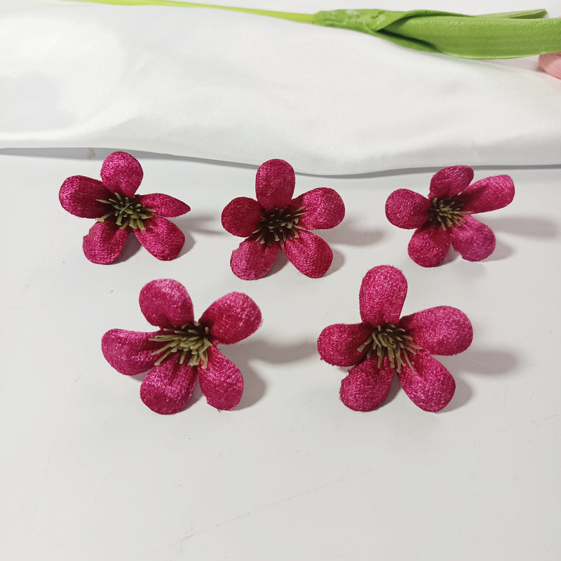 10-Pack Meadow Wildflower Heads, 1.5" Small Faux Flowers for DIY, Realistic Craft Blooms for Wedding Corsages, Wreaths & Rustic Home Decor