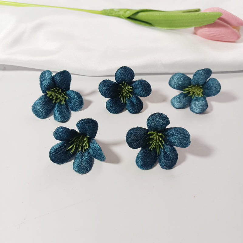 10-Pack Meadow Wildflower Heads, 1.5" Small Faux Flowers for DIY, Realistic Craft Blooms for Wedding Corsages, Wreaths & Rustic Home Decor