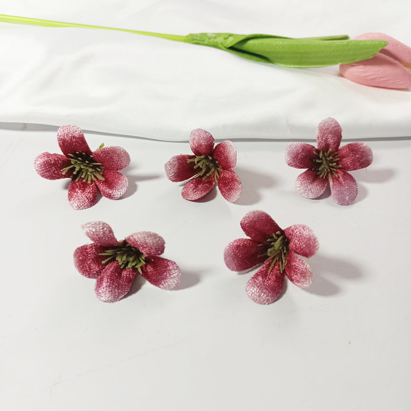 10-Pack Meadow Wildflower Heads, 1.5" Small Faux Flowers for DIY, Realistic Craft Blooms for Wedding Corsages, Wreaths & Rustic Home Decor