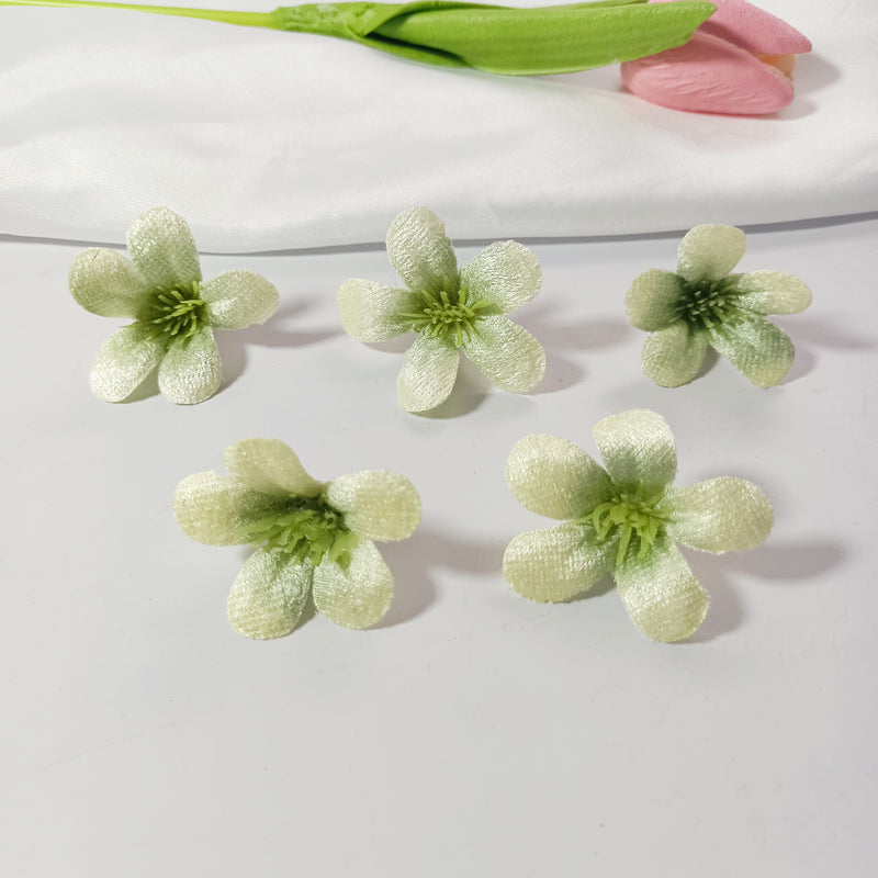 10-Pack Meadow Wildflower Heads, 1.5" Small Faux Flowers for DIY, Realistic Craft Blooms for Wedding Corsages, Wreaths & Rustic Home Decor