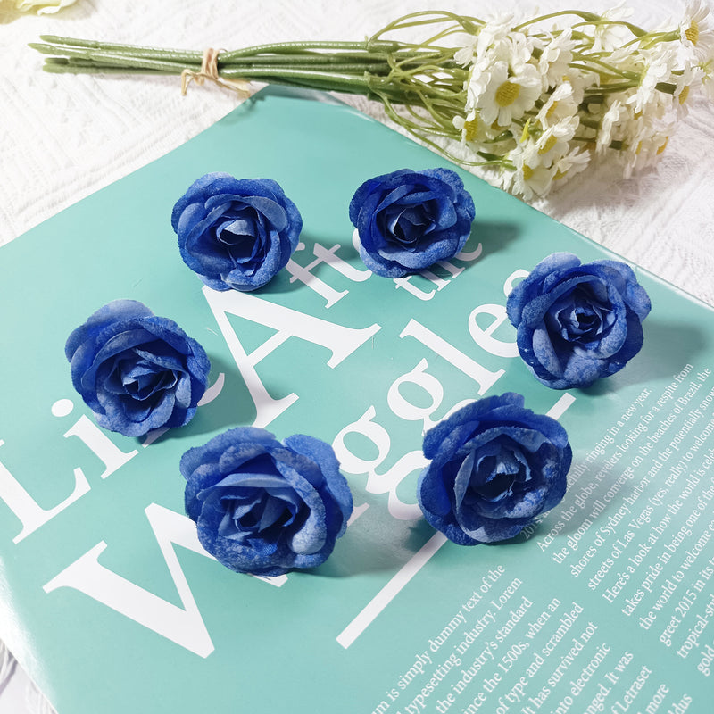 1.5" Mini Rose Flower Heads, Realistic Faux Silk Roses for DIY Wedding Decor, Corsages, Crafts & Centerpieces, Bulk Wholesale Pricing