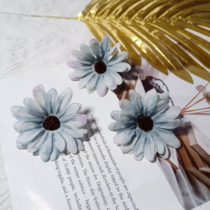 3" Silk Daisy Flower Heads, Bulk Faux Sunflowers for DIY Crafts, Realistic Yellow Artificial Flowers for Weddings, Wreaths & Home Decor
