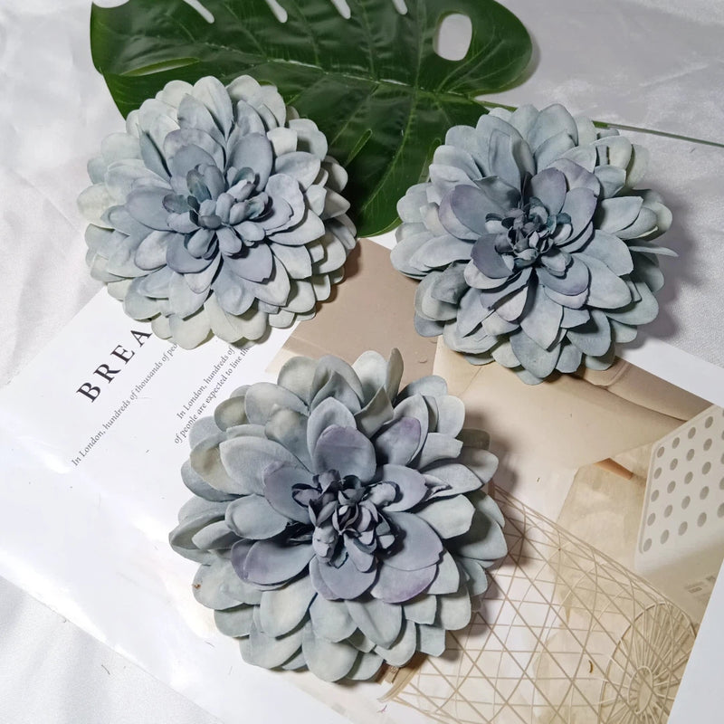 Lush 4.5" Dahlia Blooms, Realistic Faux Flower Heads for DIY Wedding Bouquets, Event Design, Corsages, and Elevated Home Decor