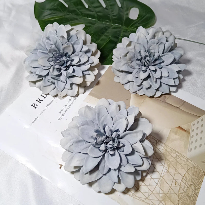 Lush 4.5" Dahlia Blooms, Realistic Faux Flower Heads for DIY Wedding Bouquets, Event Design, Corsages, and Elevated Home Decor
