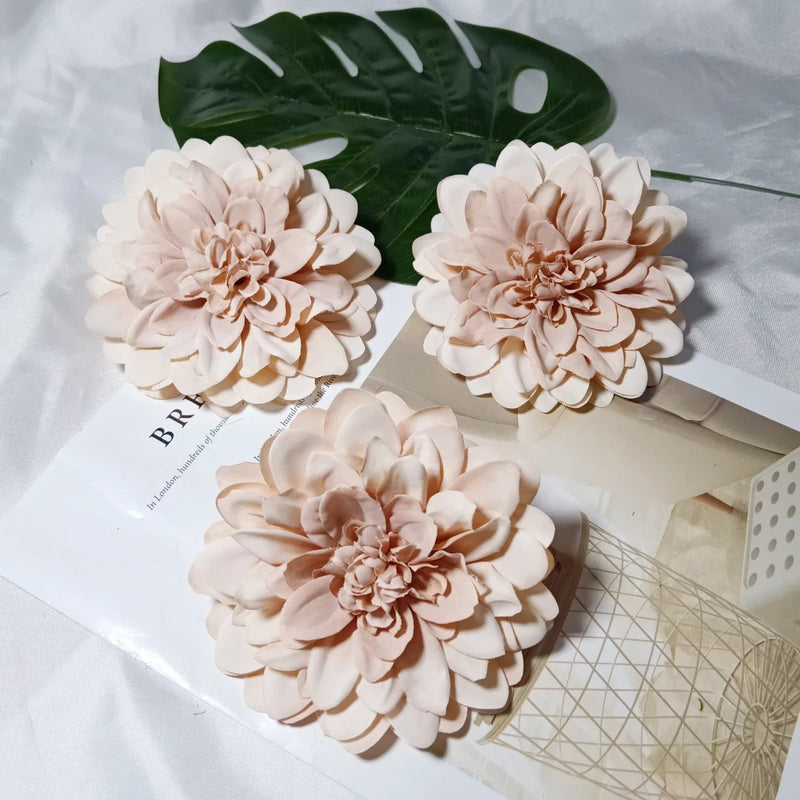 Lush 4.5" Dahlia Blooms, Realistic Faux Flower Heads for DIY Wedding Bouquets, Event Design, Corsages, and Elevated Home Decor