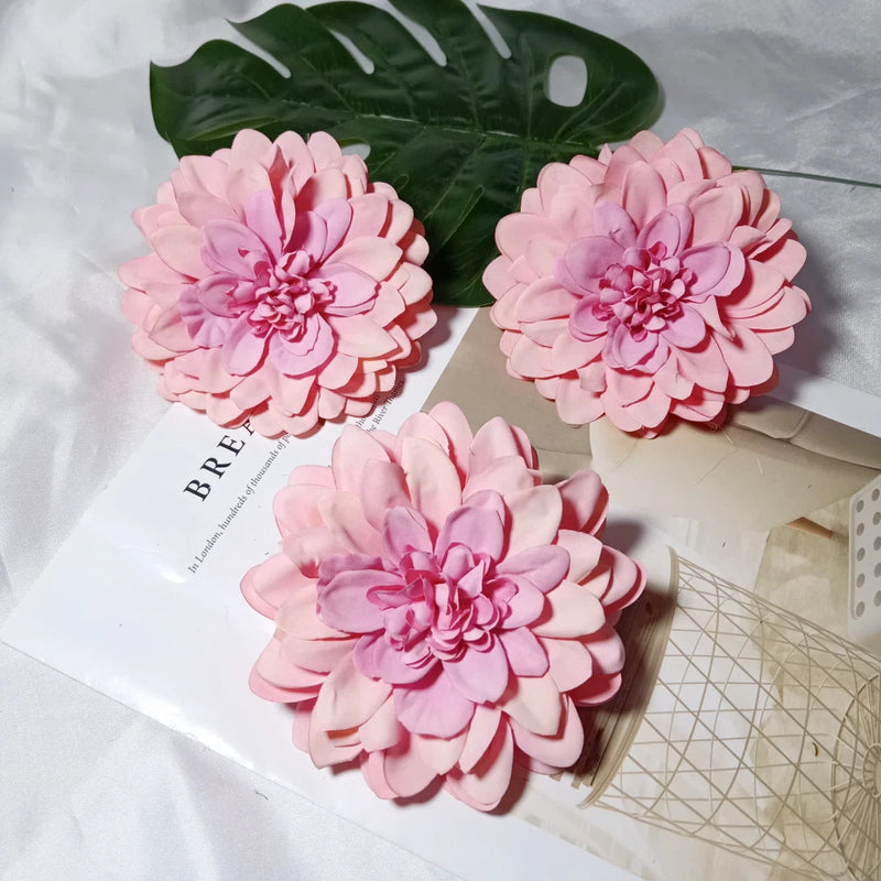 Lush 4.5" Dahlia Blooms, Realistic Faux Flower Heads for DIY Wedding Bouquets, Event Design, Corsages, and Elevated Home Decor