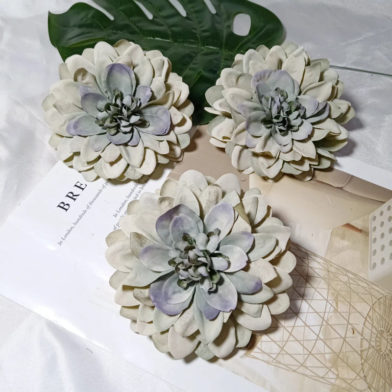Lush 4.5" Dahlia Blooms, Realistic Faux Flower Heads for DIY Wedding Bouquets, Event Design, Corsages, and Elevated Home Decor