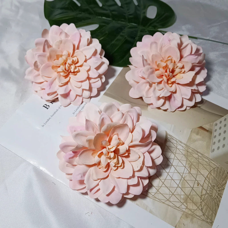 Lush 4.5" Dahlia Blooms, Realistic Faux Flower Heads for DIY Wedding Bouquets, Event Design, Corsages, and Elevated Home Decor