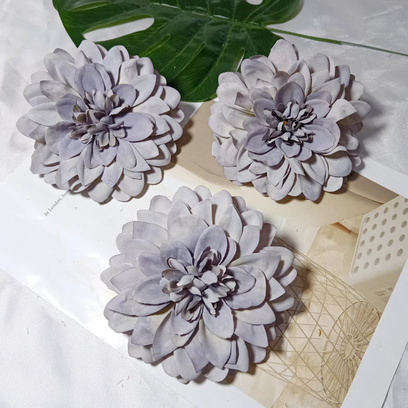 Lush 4.5" Dahlia Blooms, Realistic Faux Flower Heads for DIY Wedding Bouquets, Event Design, Corsages, and Elevated Home Decor