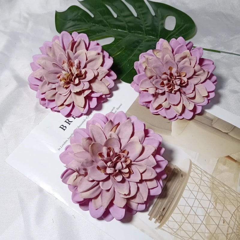 Lush 4.5" Dahlia Blooms, Realistic Faux Flower Heads for DIY Wedding Bouquets, Event Design, Corsages, and Elevated Home Decor
