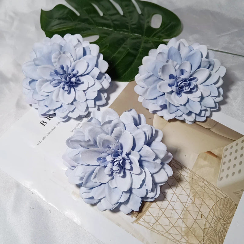 Lush 4.5" Dahlia Blooms, Realistic Faux Flower Heads for DIY Wedding Bouquets, Event Design, Corsages, and Elevated Home Decor