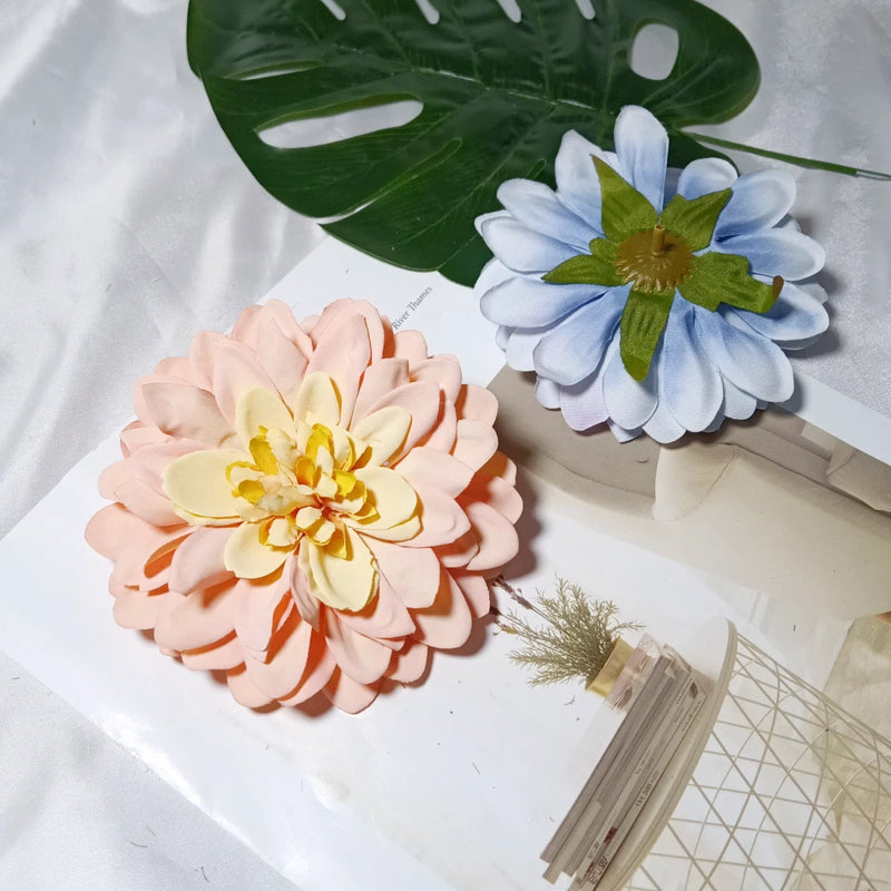 Lush 4.5" Dahlia Blooms, Realistic Faux Flower Heads for DIY Wedding Bouquets, Event Design, Corsages, and Elevated Home Decor