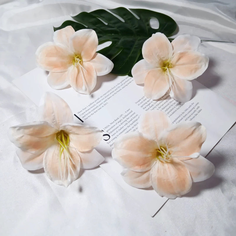 Large 4" Faux Lily Flower Heads, Realistic Lily Blooms for DIY Wedding Bouquets, Centerpieces, Corsages, Home Decor Crafting