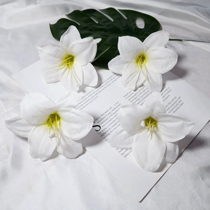 Large 4" Faux Lily Flower Heads, Realistic Lily Blooms for DIY Wedding Bouquets, Centerpieces, Corsages, Home Decor Crafting