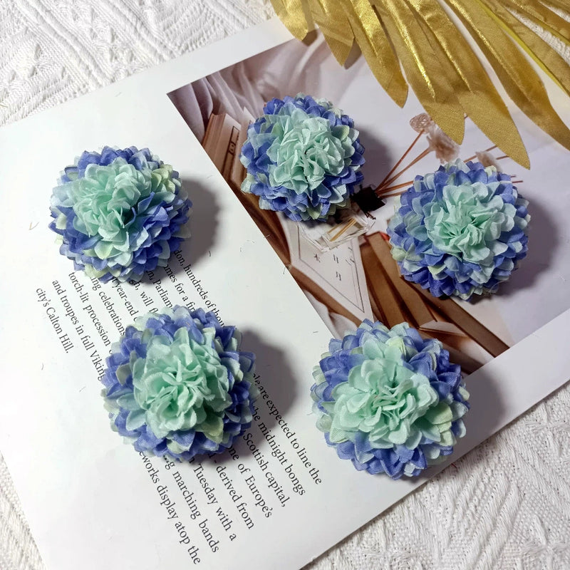 Faux Chrysanthemum Flower Heads, 2" Silk Ball Mums, Realistic Floral Blooms for DIY Wedding Bouquets, Crafts & Centerpieces