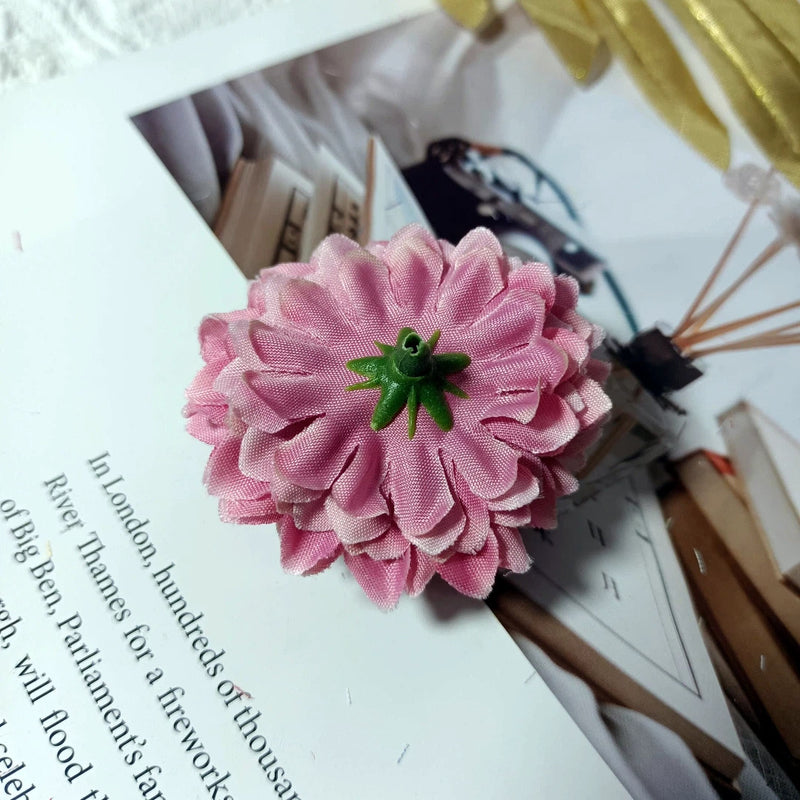 Faux Chrysanthemum Flower Heads, 2" Silk Ball Mums, Realistic Floral Blooms for DIY Wedding Bouquets, Crafts & Centerpieces