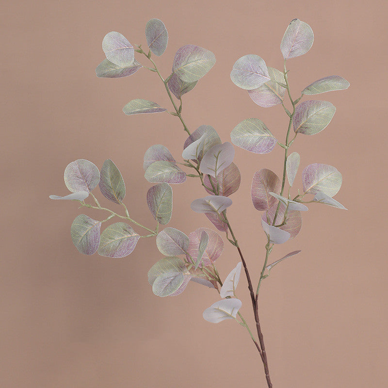 Faux Money Plant Eucalyptus Branch, 33" Real-Touch Greenery for Home Decor, Weddings, and Seasonal Decorations