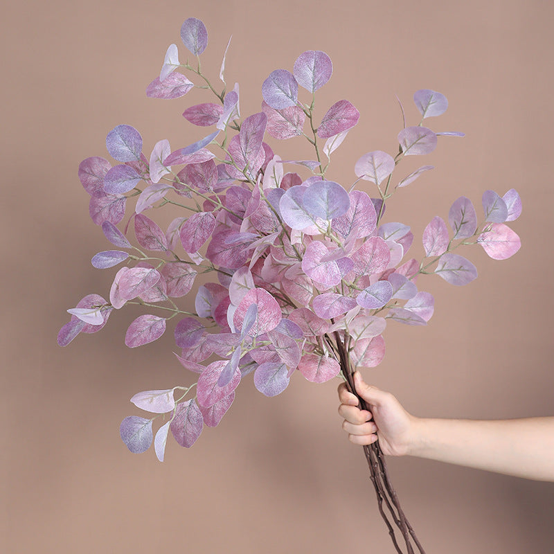 Faux Money Plant Eucalyptus Branch, 33" Real-Touch Greenery for Home Decor, Weddings, and Seasonal Decorations