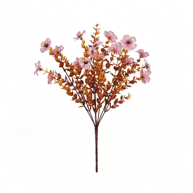 Bulk Faux Eucalyptus Violet Stems, 12-Pack, 14" Dusty Purple Artificial Flowers for DIY Wedding Bouquets, Centerpieces, Home Decor Vase Filler