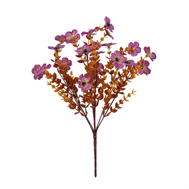 Bulk Faux Eucalyptus Violet Stems, 12-Pack, 14" Dusty Purple Artificial Flowers for DIY Wedding Bouquets, Centerpieces, Home Decor Vase Filler