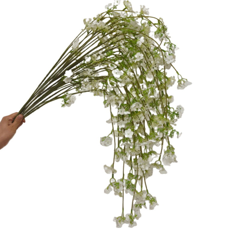 5-Stem Set 37" Long Cascading Artificial Flowers, Realistic Trailing Floral Vines for Dreamy Wedding Arch, Home Decor, DIY Centerpieces